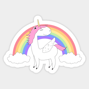 Unicorn Rainbow Pastel Sticker